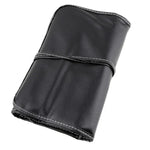 Lot de 24 pinceaux de maquillage à manche en bois et poils de cheval avec sac en cuir noir, 24 pièces