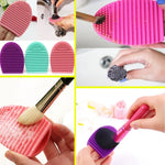 Outil de nettoyage en silicone pour pinceaux de maquillage et brosses de lavage.