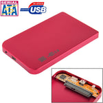 Boîtier externe HDD SATA 2,5 pouces, dimensions : 126 mm x 75 mm x 13 mm, SATA (Noir), SATA (Argent), SATA (Bleu), SATA (Rouge)