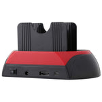 Station d'accueil tout-en-un double pour disques durs SATA/IDE 2,5 pouces/3,5 pouces avec lecteur de cartes et hub