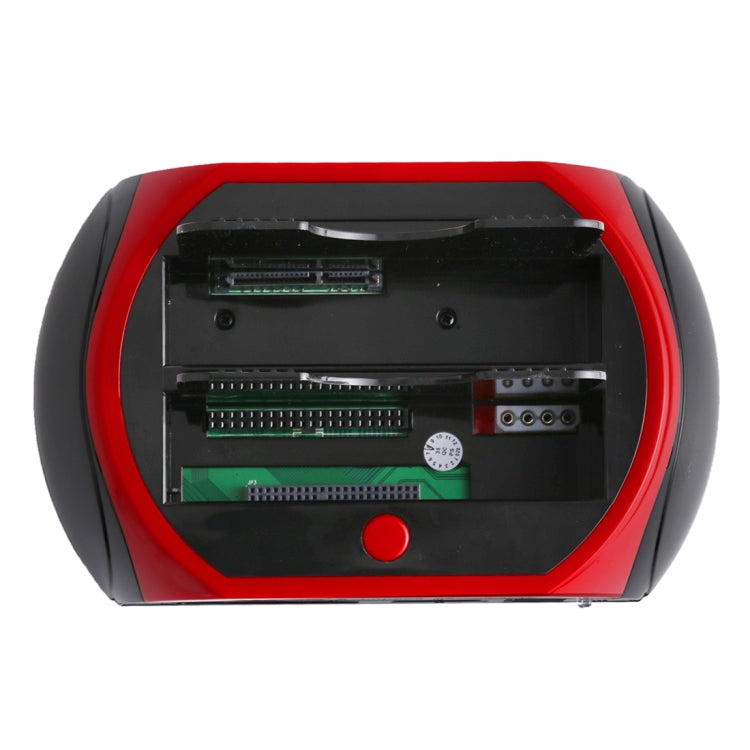 Station d'accueil tout-en-un double pour disques durs SATA/IDE 2,5 pouces/3,5 pouces avec lecteur de cartes et hub