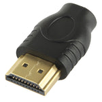 Adaptateur HDMI mâle 19 broches plaqué or vers Micro HDMI femelle, HDMI mâle vers Micro HDMI femelle