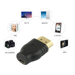 Adaptateur HDMI mâle 19 broches plaqué or vers Micro HDMI femelle, HDMI mâle vers Micro HDMI femelle