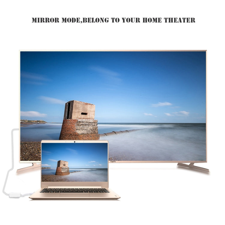 Pour Macbook 12 pouces / Chromebook Pixel 2015, HDMI femelle (blanc)