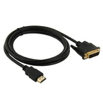Câble adaptateur HDMI (Type-A) mâle vers DVI 24+1 broches mâle 1,8 m