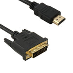 Câble adaptateur HDMI (Type-A) mâle vers DVI 24+1 broches mâle 1,8 m