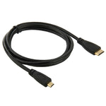 Câble adaptateur Mini HDMI mâle vers Micro HDMI mâle 1m, Mini HDMI mâle, longueur : 1m