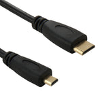 Câble adaptateur Mini HDMI mâle vers Micro HDMI mâle 1m, Mini HDMI mâle, longueur : 1m