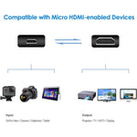 Câble adaptateur Mini HDMI mâle vers Micro HDMI mâle 30 cm, Micro HDMI mâle, longueur : 30 cm