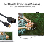 Câble adaptateur connecteur HDMI 19 broches mâle vers HDMI 19 broches femelle (AM-AF) de 10 cm, HDMI AM vers AF