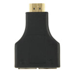 Extendeur de câble réseau HDMI 30 m vers double port RJ45 via Cat 5e/6 3D HDTV, double RJ45 noir