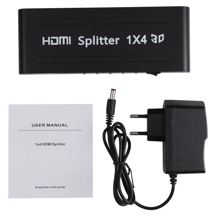 Séparateur HDMI 1x4 1080P, version 1.4, prise EU, HDMI 1x4 V1.3