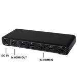 Commutateur HDMI 5 ports Full HD 1080P avec interrupteur et télécommande, version 1.3 (5 entrées HDMI, 1 sortie HDMI), version 1.3