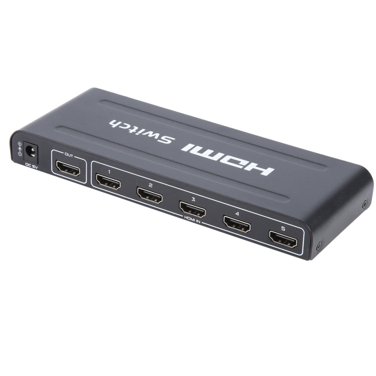 Commutateur HDMI 5 ports Full HD 1080P avec télécommande et indicateur LED, avec indicateur LED