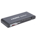 Commutateur HDMI 5 ports Full HD 1080P avec télécommande et indicateur LED, avec indicateur LED