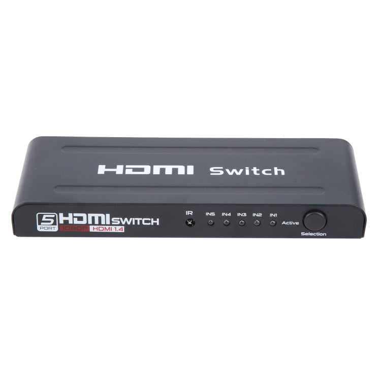 Commutateur HDMI 5 ports Full HD 1080P avec télécommande et indicateur LED, avec indicateur LED