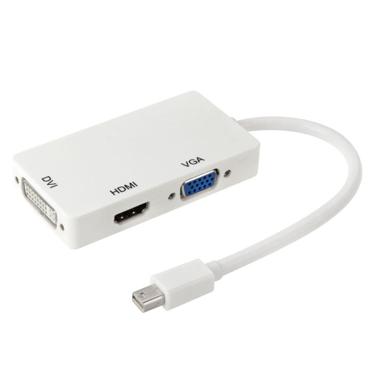 Adaptateur convertisseur Mini DisplayPort mâle vers HDMI + VGA + DVI femelle pour MacBook Pro Air, longueur du câble : 17 cm, Mini DP vers HDMI+VGA+DVI (noir), Mini DP vers HDMI+VGA+DVI (blanc)