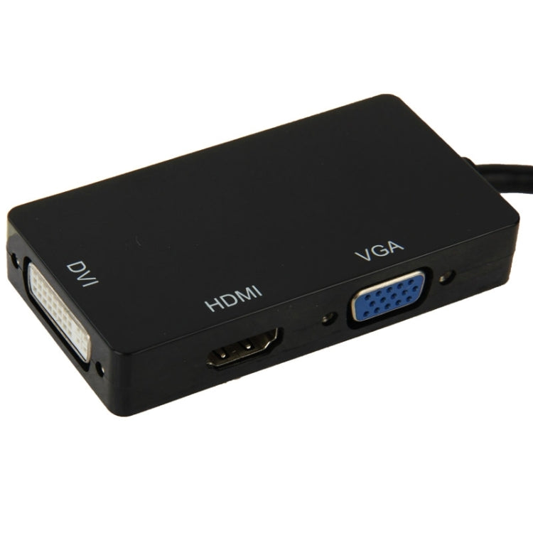 Adaptateur convertisseur Mini DisplayPort mâle vers HDMI + VGA + DVI femelle pour MacBook Pro Air, longueur du câble : 17 cm, Mini DP vers HDMI+VGA+DVI (noir), Mini DP vers HDMI+VGA+DVI (blanc)
