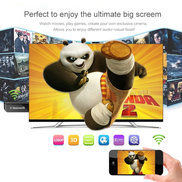 Clé Dongle d'affichage HDMI WiFi Miradisplay / Clé Dongle récepteur d'affichage Miracast Airplay DLNA