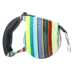 Laisse rétractable et flexible pour chien, facile à utiliser, style bande de couleur 5 m