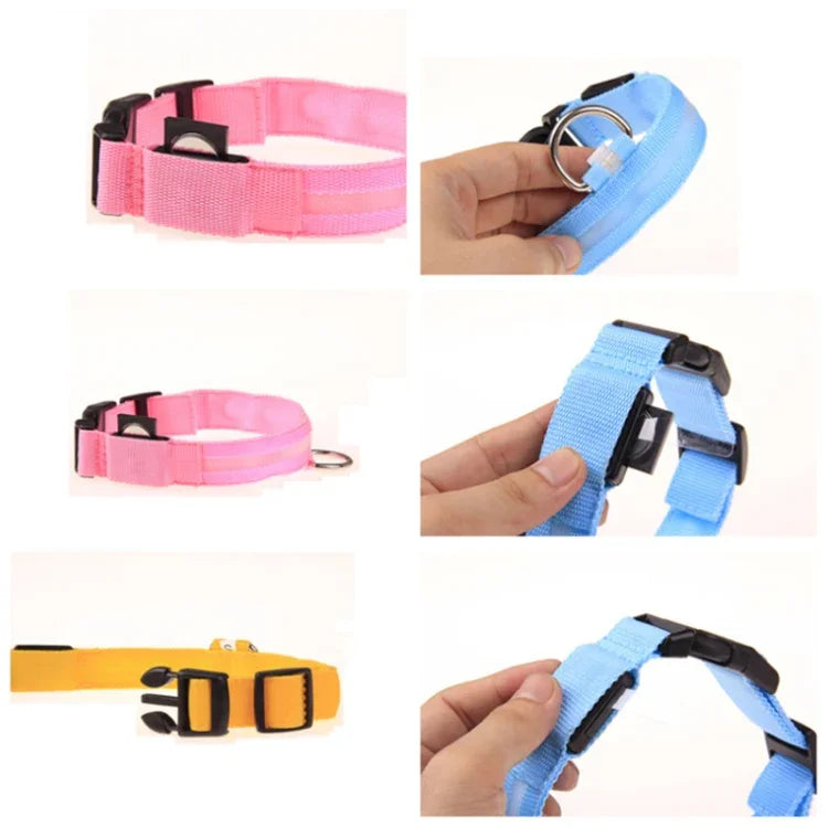 Collier de chien clignotant à LED réglable à 3 modes, Taille: S, Taille: S, Taille: M, Taille: L, Taille: XL