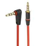 Câble audio auxiliaire de 1,2 m coudé à 3,5 mm mâle vers droit, compatible avec les téléphones, tablettes, écouteurs, lecteurs MP3, autoradios/stéréo domestiques et plus encore