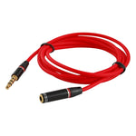 Câble audio auxiliaire de 1,2 m - Jack mâle vers femelle 3,5 mm - Compatible avec téléphones, tablettes, écouteurs, lecteurs MP3, autoradios/systèmes audio domestiques et bien plus encore