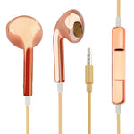 Écouteurs Stéréo Filaire 3,5 mm plaqués pour Téléphones Android / PC / Lecteurs MP3 / Ordinateurs Portables