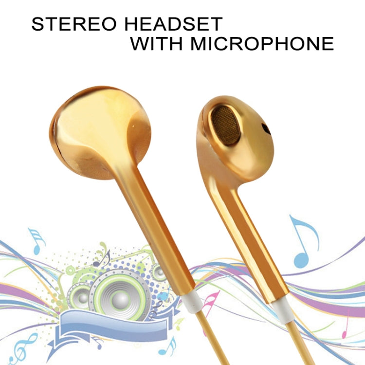 Écouteurs Stéréo Filaire 3,5 mm plaqués pour Téléphones Android / PC / Lecteurs MP3 / Ordinateurs Portables