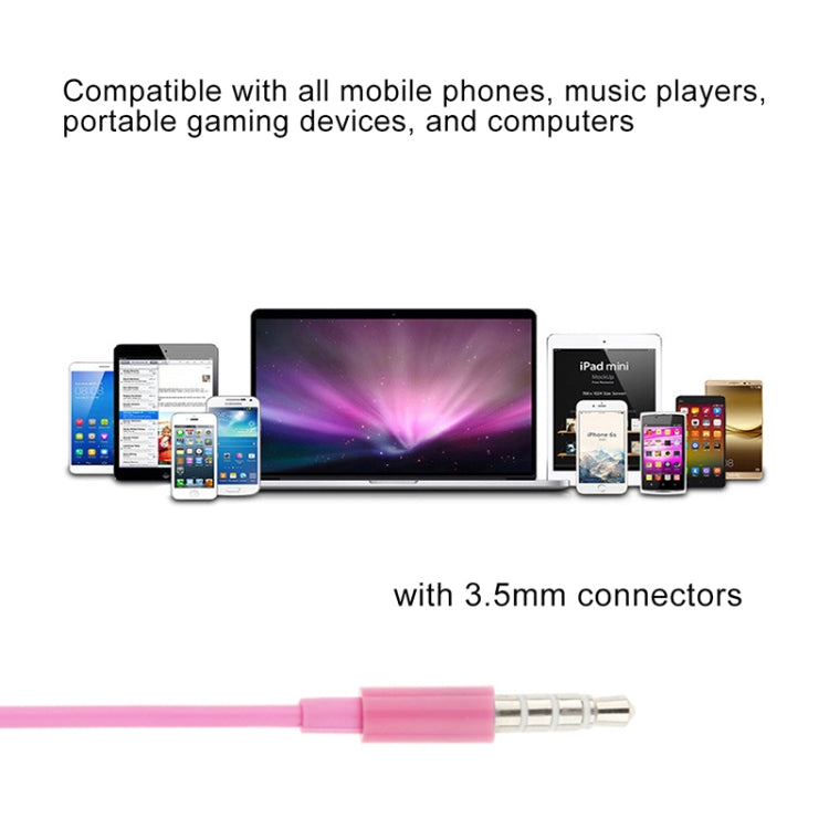 Écouteurs Stéréo Filaire 3,5 mm plaqués pour Téléphones Android / PC / Lecteurs MP3 / Ordinateurs Portables