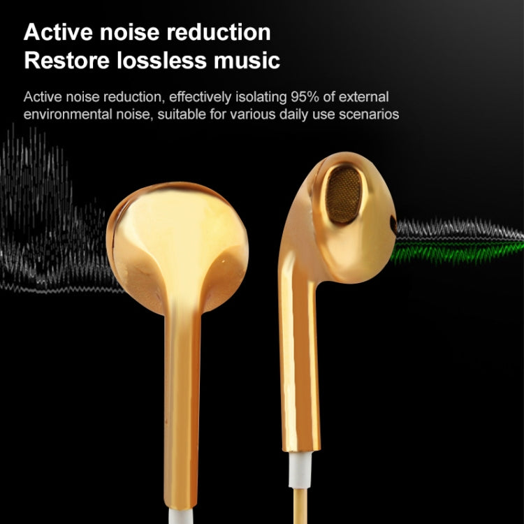 Écouteurs Stéréo Filaire 3,5 mm plaqués pour Téléphones Android / PC / Lecteurs MP3 / Ordinateurs Portables