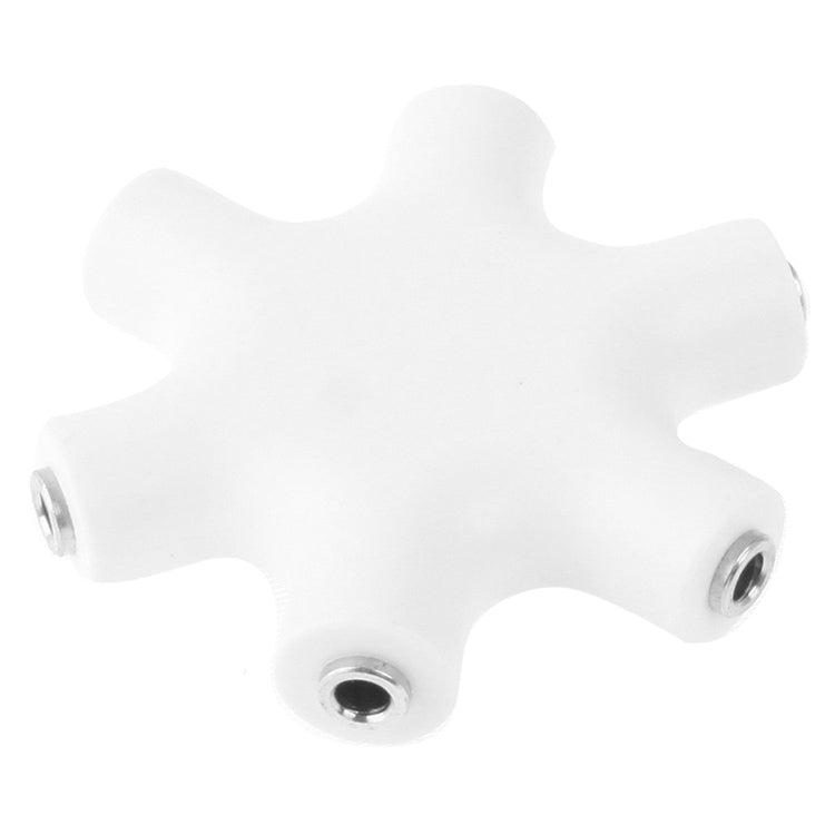 Répartiteur audio 6 ports pour casque, compatible avec les téléphones, les tablettes, les casques, les lecteurs MP3, les systèmes stéréo de voiture/maison et plus encore,