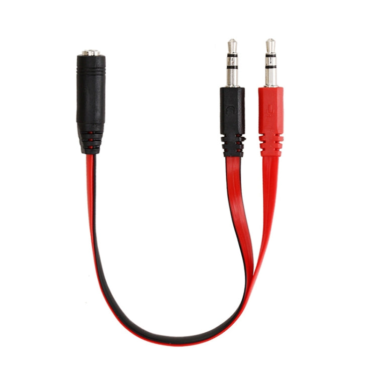 Câble microphone + écouteurs jack 3,5 mm style nouille pour PC / portable, longueur : 22 cm