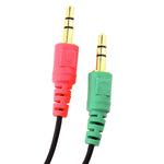 Câble microphone + écouteurs jack 3,5 mm 17 cm, compatible avec téléphones, tablettes, casques, lecteur MP3, stéréo voiture/maison et plus