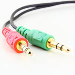 Câble microphone + écouteurs jack 3,5 mm 17 cm, compatible avec téléphones, tablettes, casques, lecteur MP3, stéréo voiture/maison et plus