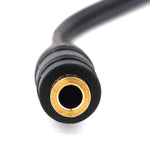 Câble microphone + écouteurs jack 3,5 mm 17 cm, compatible avec téléphones, tablettes, casques, lecteur MP3, stéréo voiture/maison et plus
