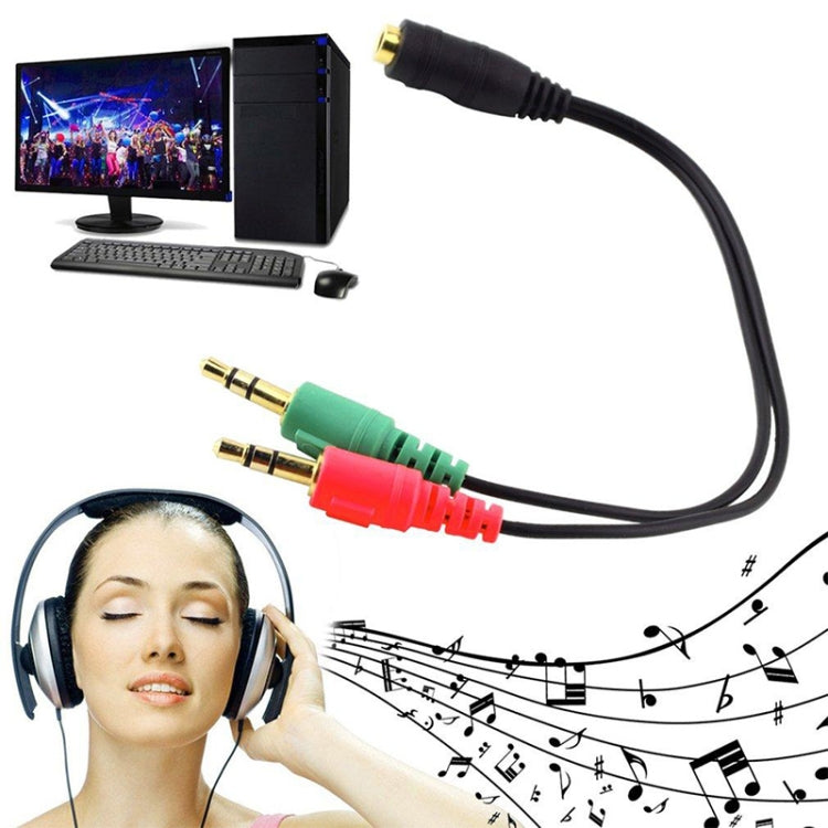 Câble microphone + écouteurs jack 3,5 mm 17 cm, compatible avec téléphones, tablettes, casques, lecteur MP3, stéréo voiture/maison et plus