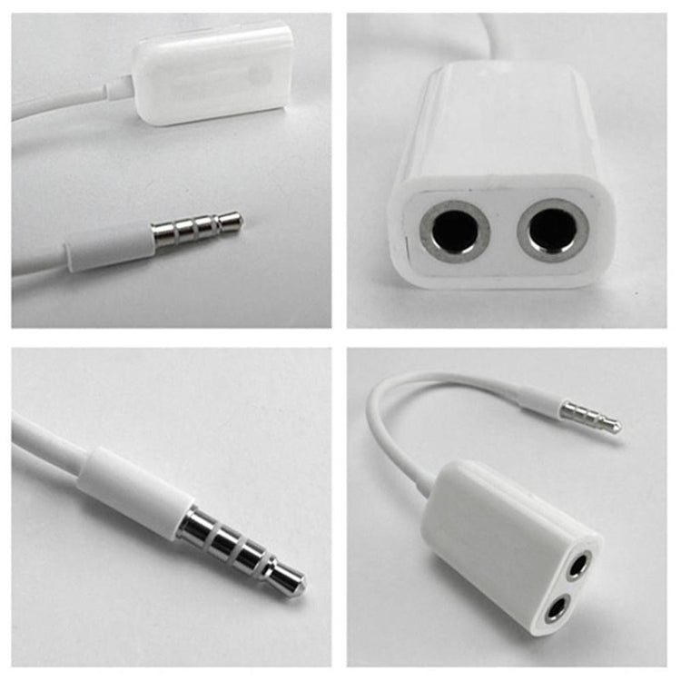 Câble audio stéréo Aux 3,5 mm mâle vers 2 femelles, adaptateur séparateur, compatible avec téléphones, tablettes, casques, lecteur MP3, stéréo voiture/maison et plus
