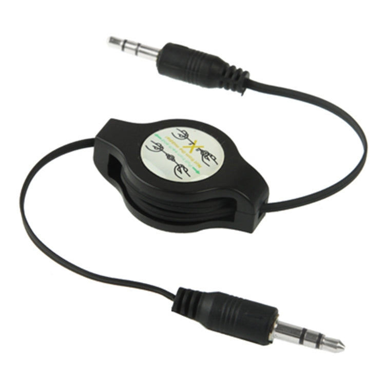 Câble audio auxiliaire rétractable de 3,5 mm, compatible avec les téléphones, tablettes, écouteurs, lecteurs MP3, autoradios/stéréo domestique et plus encore, longueur : 11 cm à 80 cm