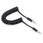 Câble auxiliaire 3,5 mm en spirale, compatible avec les téléphones, tablettes, écouteurs, lecteurs MP3, autoradios/stéréo de maison et plus encore, longueur : 15 cm - 170 cm