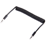 Câble auxiliaire 3,5 mm en spirale, compatible avec les téléphones, tablettes, écouteurs, lecteurs MP3, autoradios/stéréo de maison et plus encore, longueur : 15 cm - 170 cm