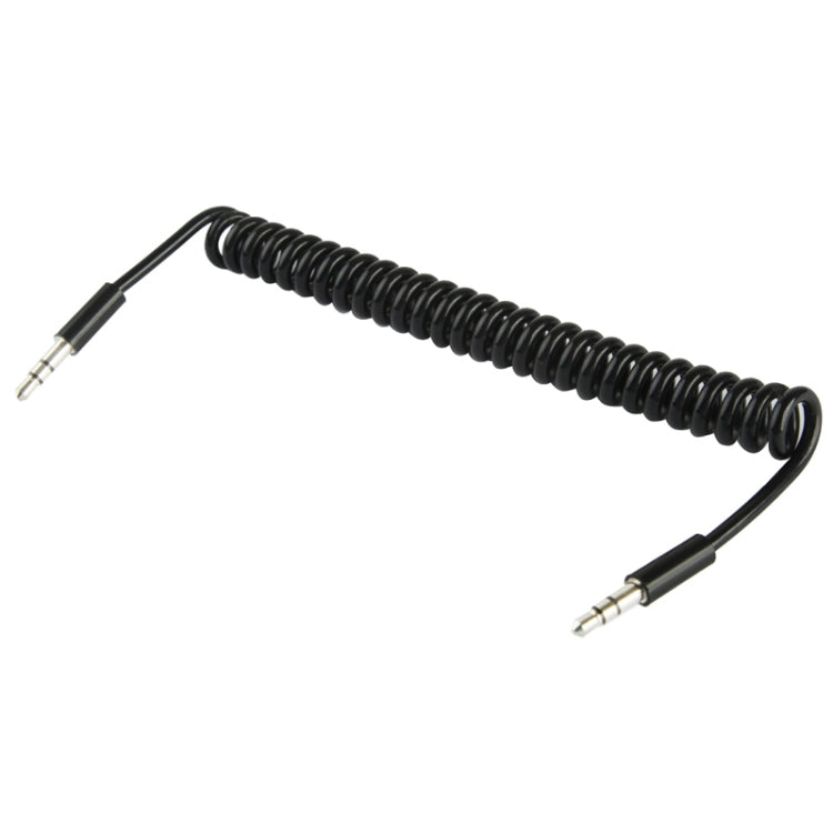 Câble Auxiliaire Spirale 3,5 mm, Compatible avec Téléphones, Tablettes, Casques, Lecteurs MP3, Autoradios/Chaînes Hi-Fi & Plus, Longueur : 20 cm jusqu'à 80 cm