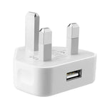 Adaptateur chargeur USB 5V / 1A (prise US) pour iPhone, Galaxy, Huawei, Xiaomi, LG, HTC et autres smartphones, appareils rechargeables, prise UK, prise EU