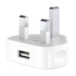 Adaptateur chargeur USB 5V / 1A (prise UK) pour iPhone, Galaxy, Huawei, Xiaomi, LG, HTC et autres smartphones, appareils rechargeables