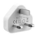 Adaptateur chargeur USB 5V / 1A (prise UK) pour iPhone, Galaxy, Huawei, Xiaomi, LG, HTC et autres smartphones, appareils rechargeables
