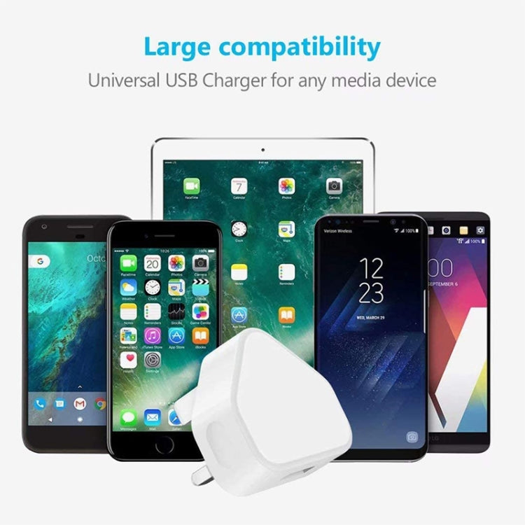 Adaptateur chargeur USB 5V / 1A (prise UK) pour iPhone, Galaxy, Huawei, Xiaomi, LG, HTC et autres smartphones, appareils rechargeables