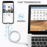Câble de charge de données synchrones USB vers 8 broches, longueur du câble : 1 m, 3 m