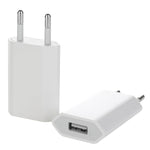Adaptateur chargeur USB prise EU 5V / 1A pour iPhone, Galaxy, Huawei, Xiaomi, LG, HTC et autres smartphones, appareils rechargeables