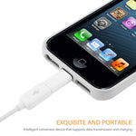 Adaptateur de charge et de transfert de données micro USB 5 broches vers 8 broches, micro USB 5 broches