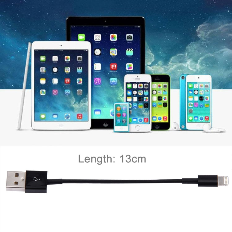 Câble de synchronisation de données/chargement USB à 8 broches, longueur de câble : 13 cm